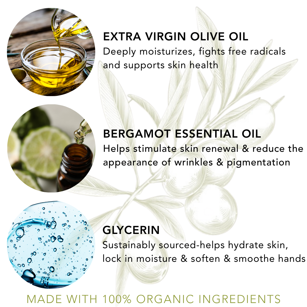 EVOO LIQUID HAND SOAP Bergamot, 8 oz