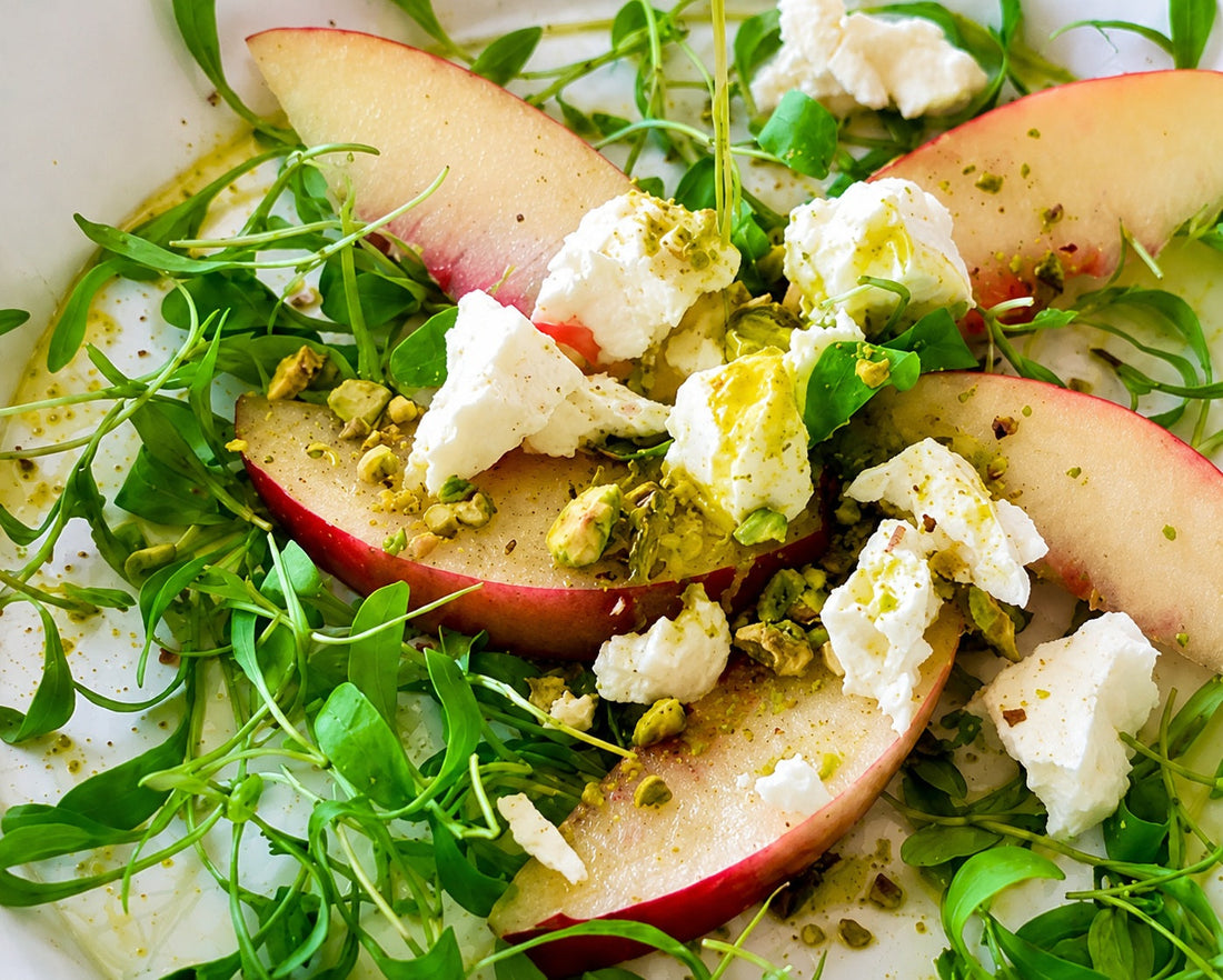 White Peach & Feta Salad